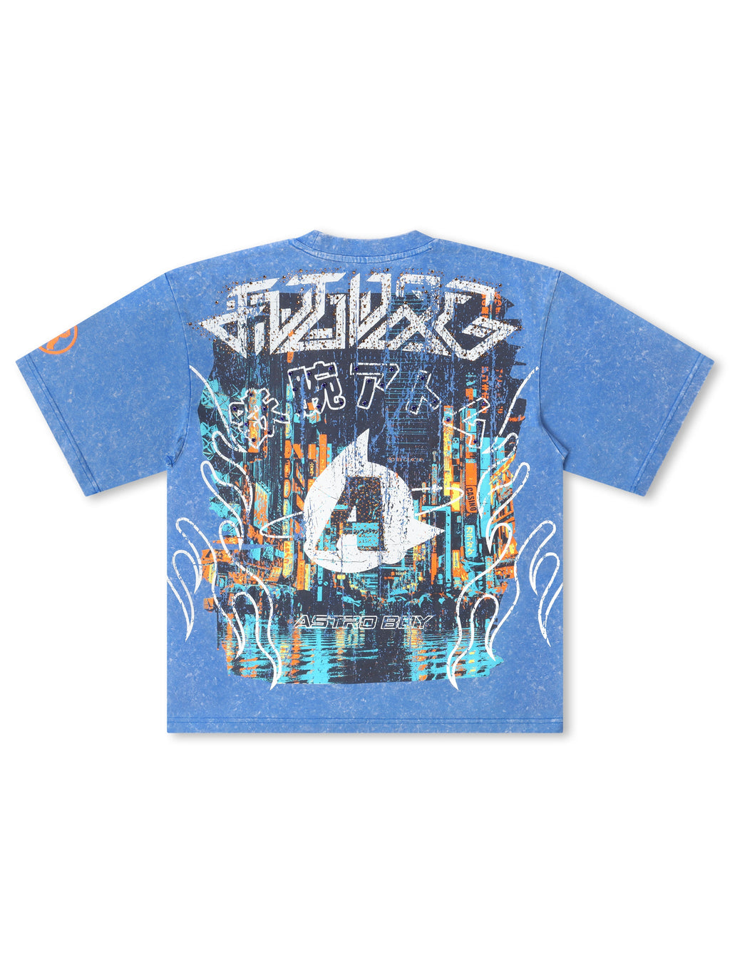 Rebel Denim Astro Boy Cropped Tee - Royal