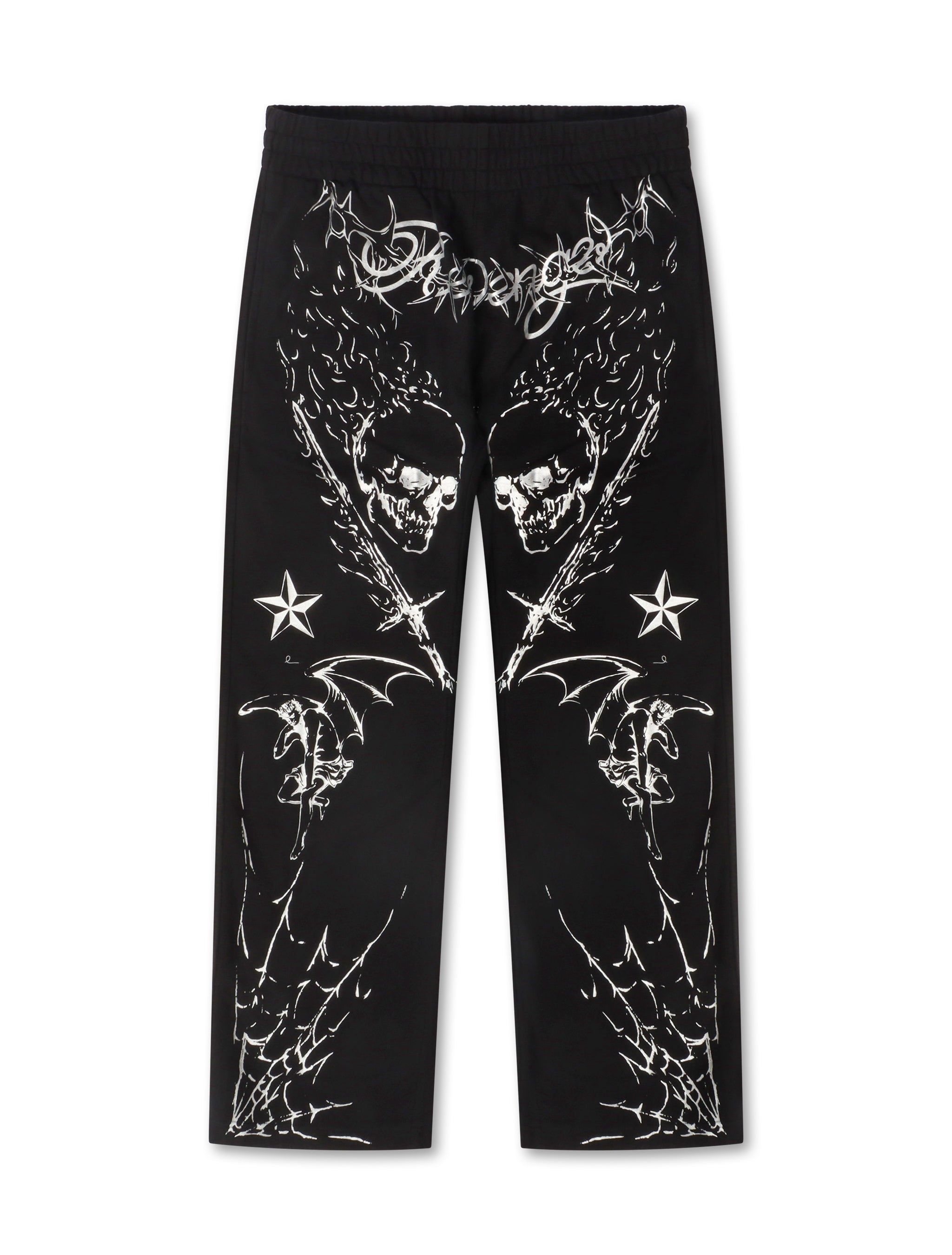 Revenge Tattoo Sweatpants - Black/Silver