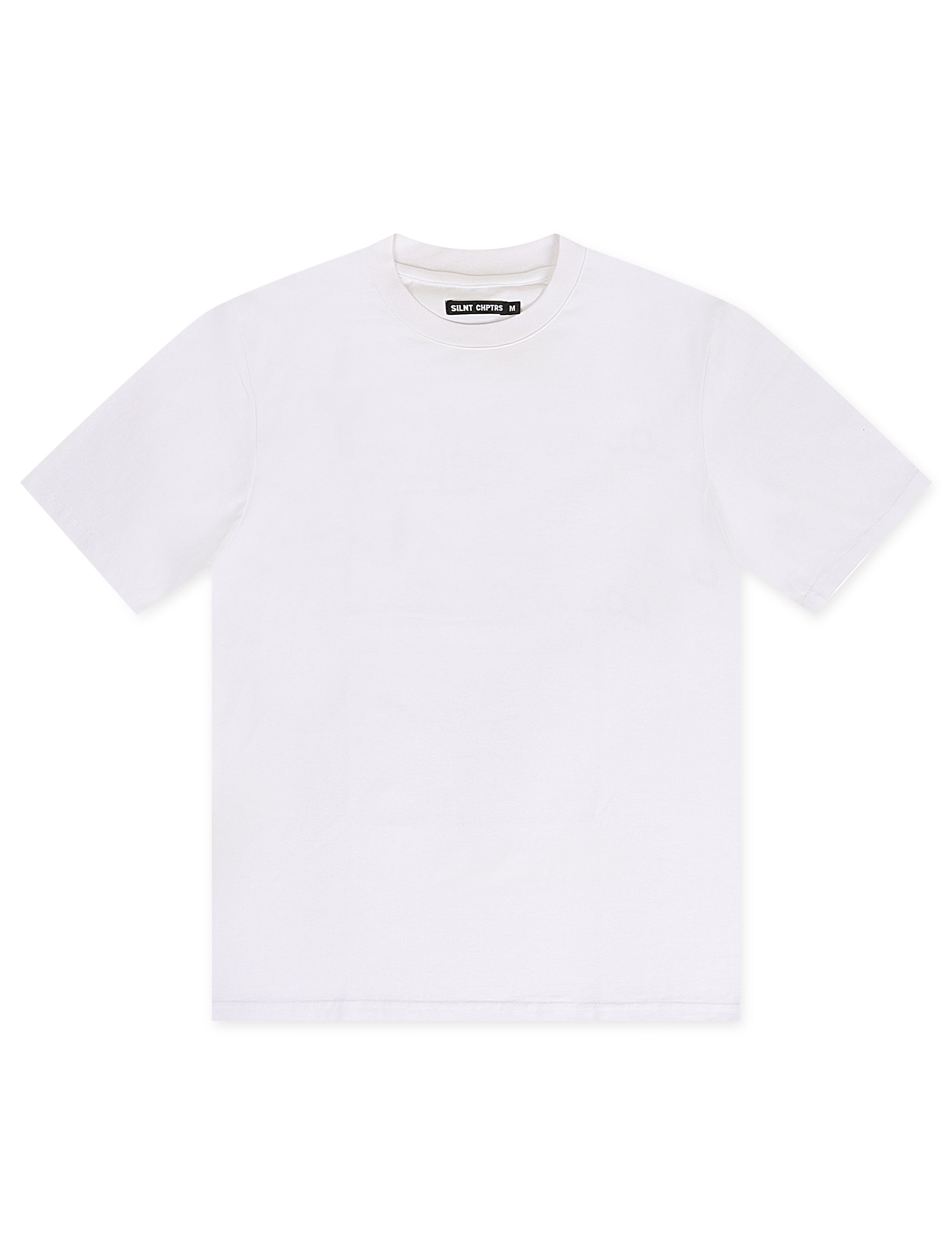 Silent Chapters Point Blank Oversized Tee - White