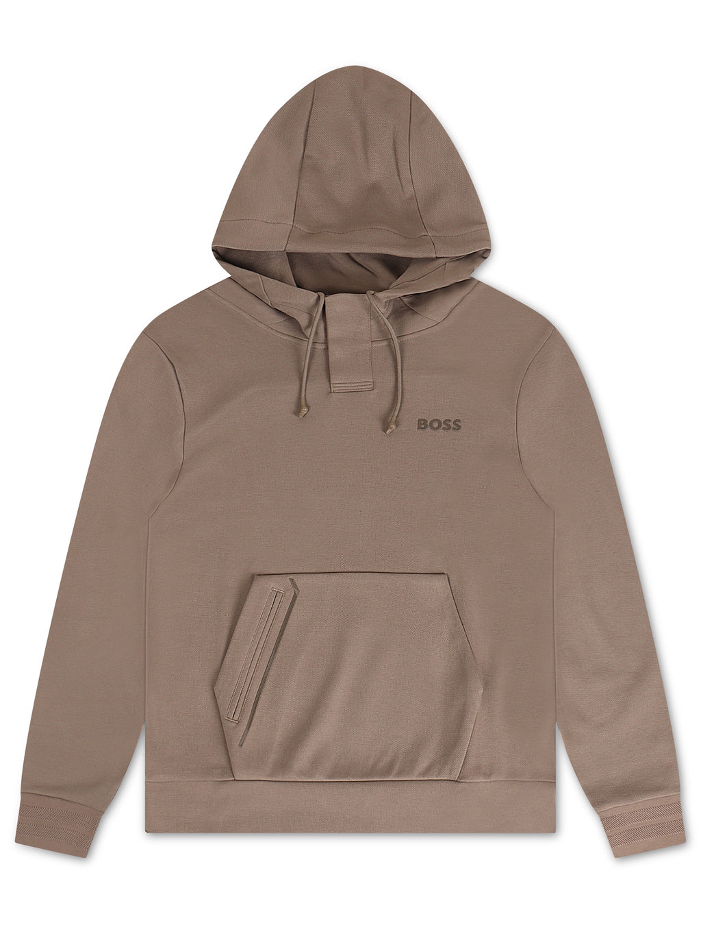 Boss Green Soody MIrror Hoodie - Coffee