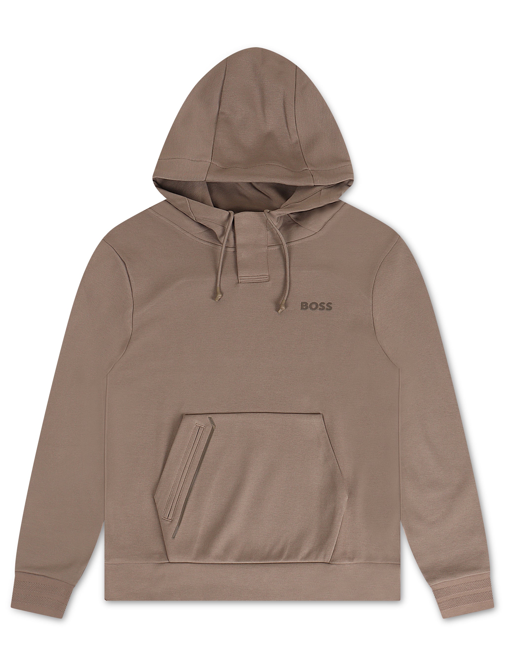 Boss Green Soody MIrror Hoodie - Coffee