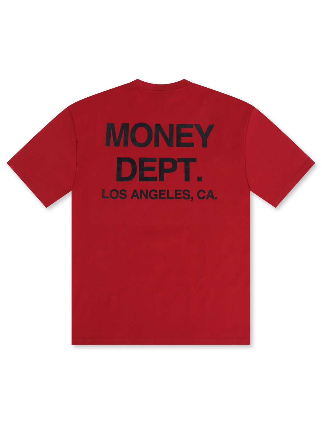 Money Dept. Los Angeles Heavyweight Tee - Burgundy/Black
