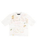 GFA Manassehy Peach Pit Knit Cropped Tee - White