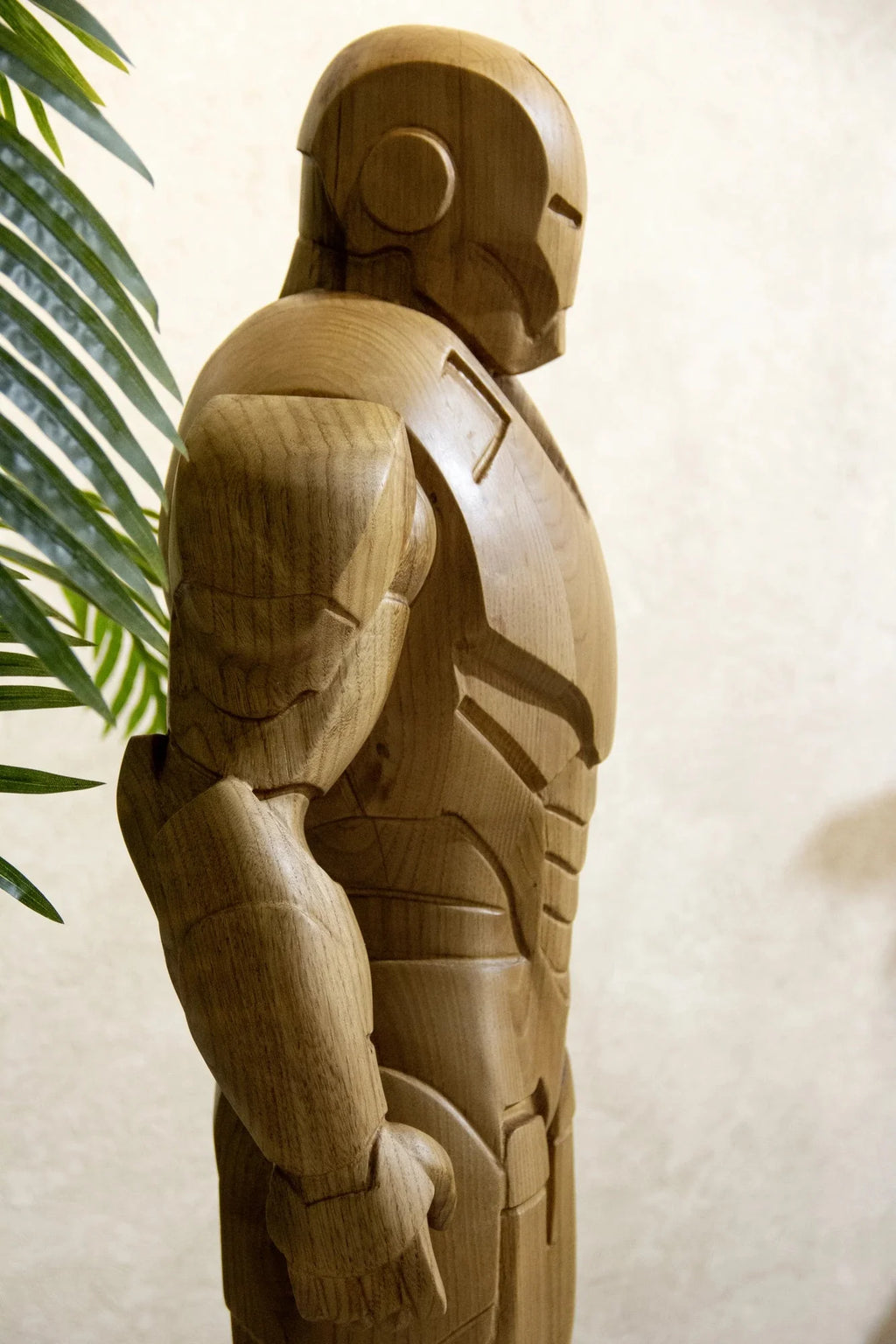 Wooden Armored Hero Statue