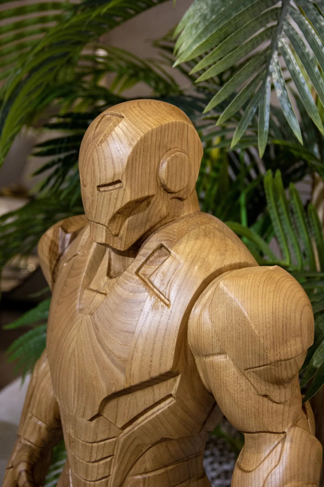 Wooden Armored Hero Statue