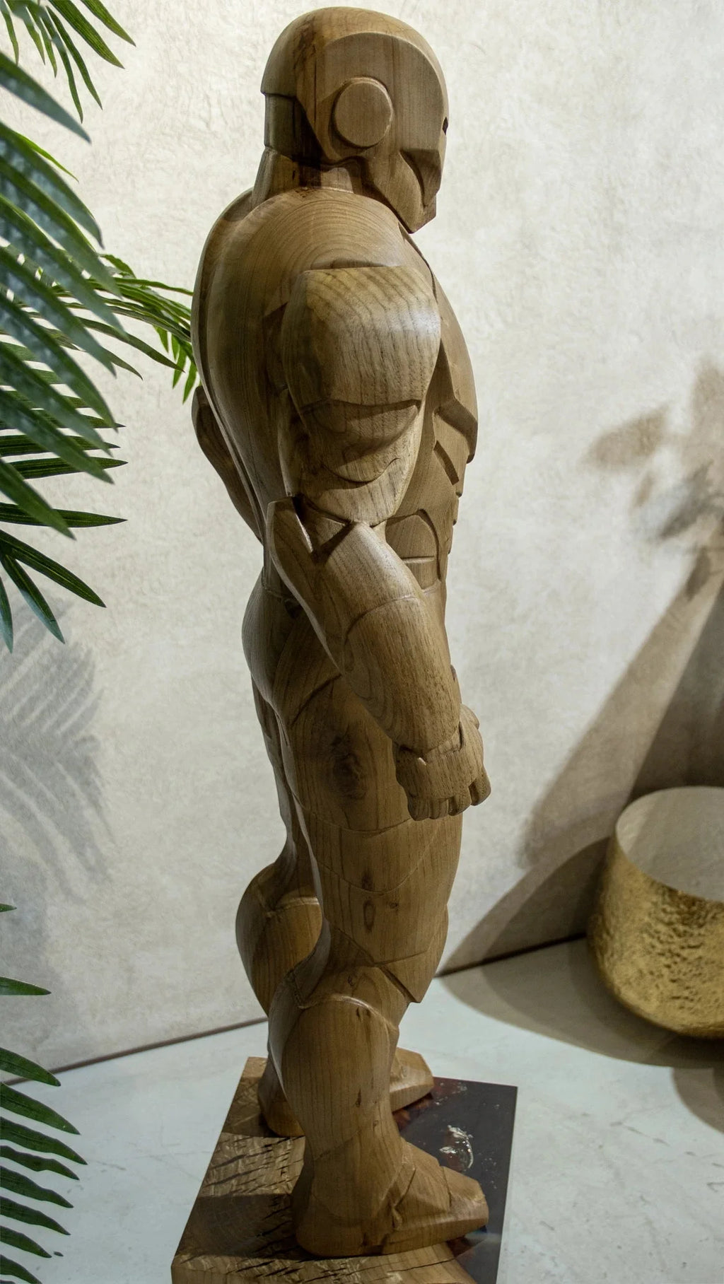 Wooden Armored Hero Statue
