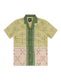 Memory Lane Patch Work Button Up Shirt - Khaki