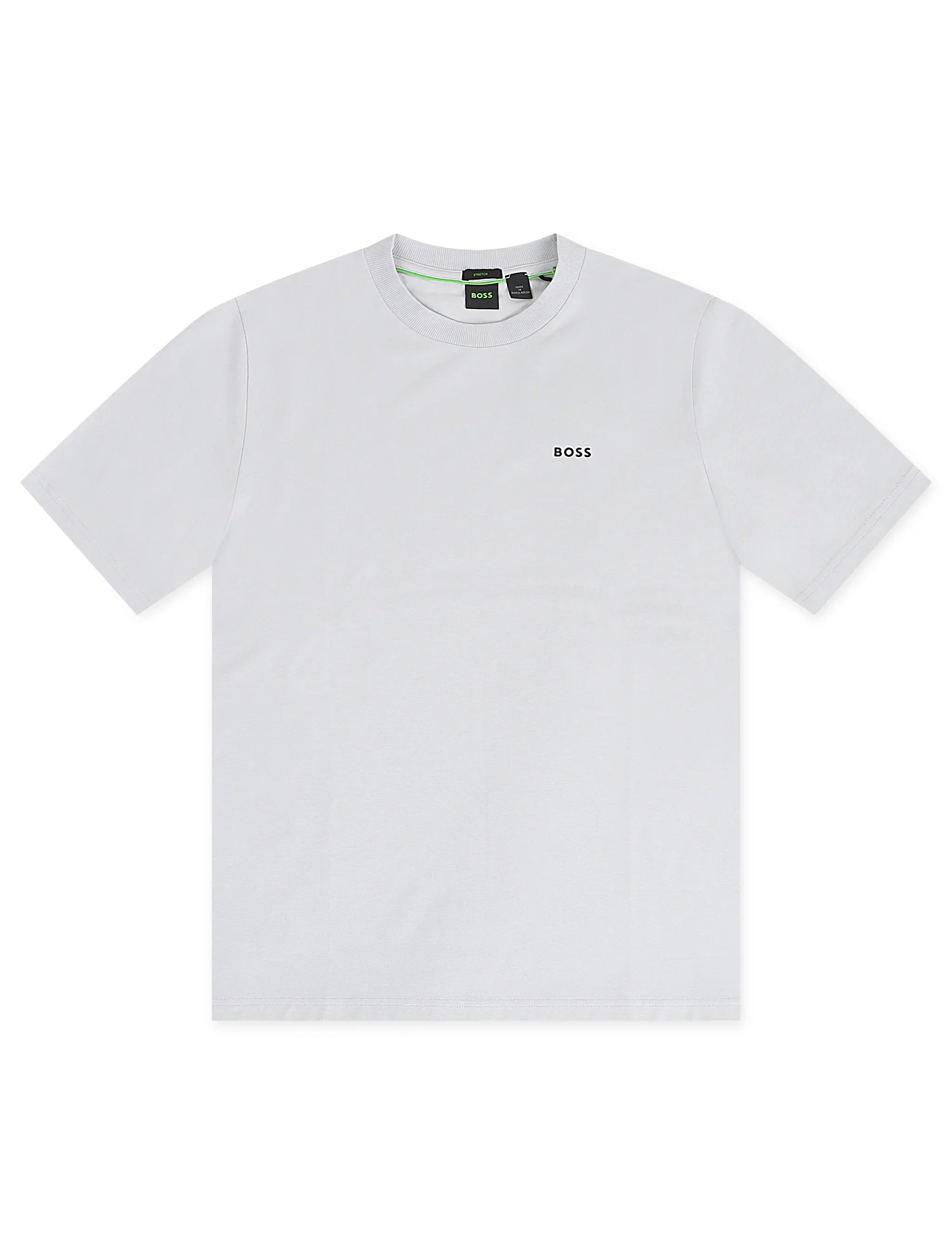 Boss Green Contrast Logo Tee - Light Grey