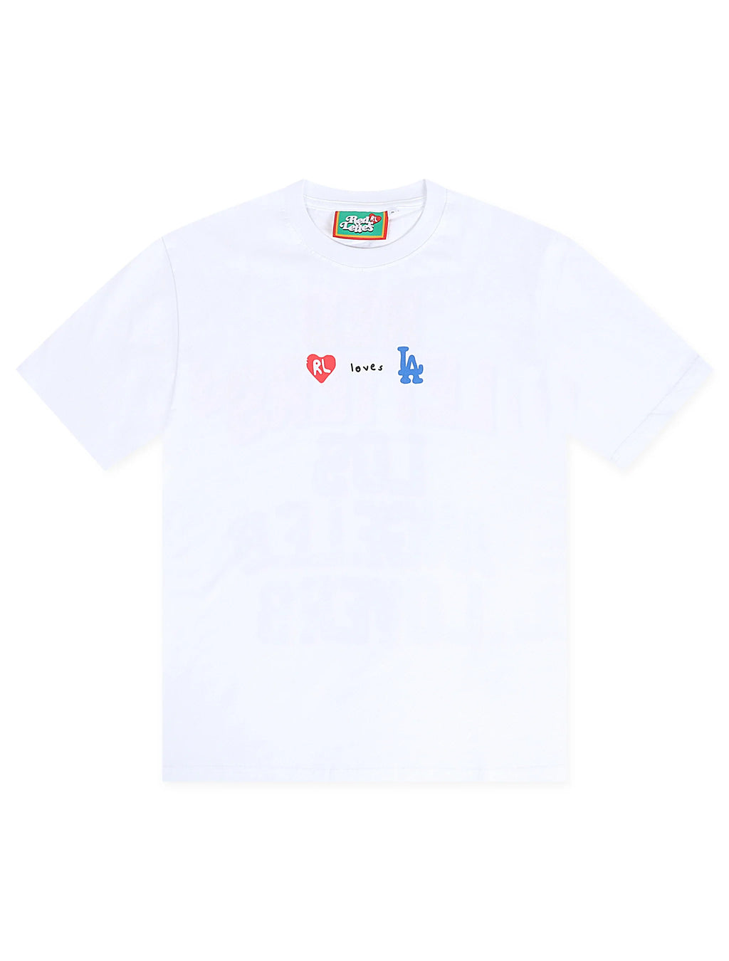 Red Letters Not LA Lovers Tee - White