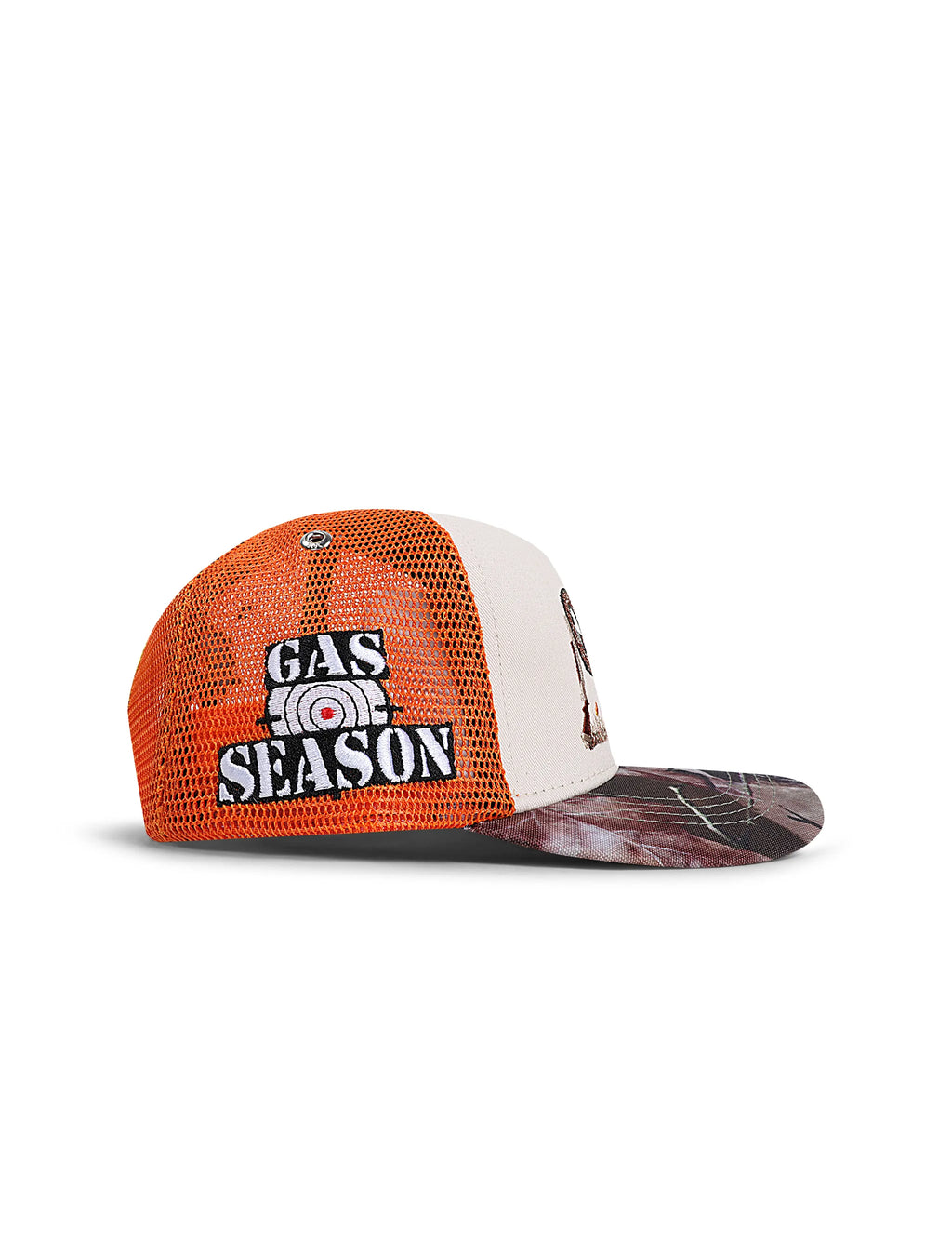 GasNYC Gas Season Trucker Hat -Cream/Orange