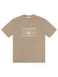 Lacoste Classic Fit Cotton Print Jersey Tee - Taupe