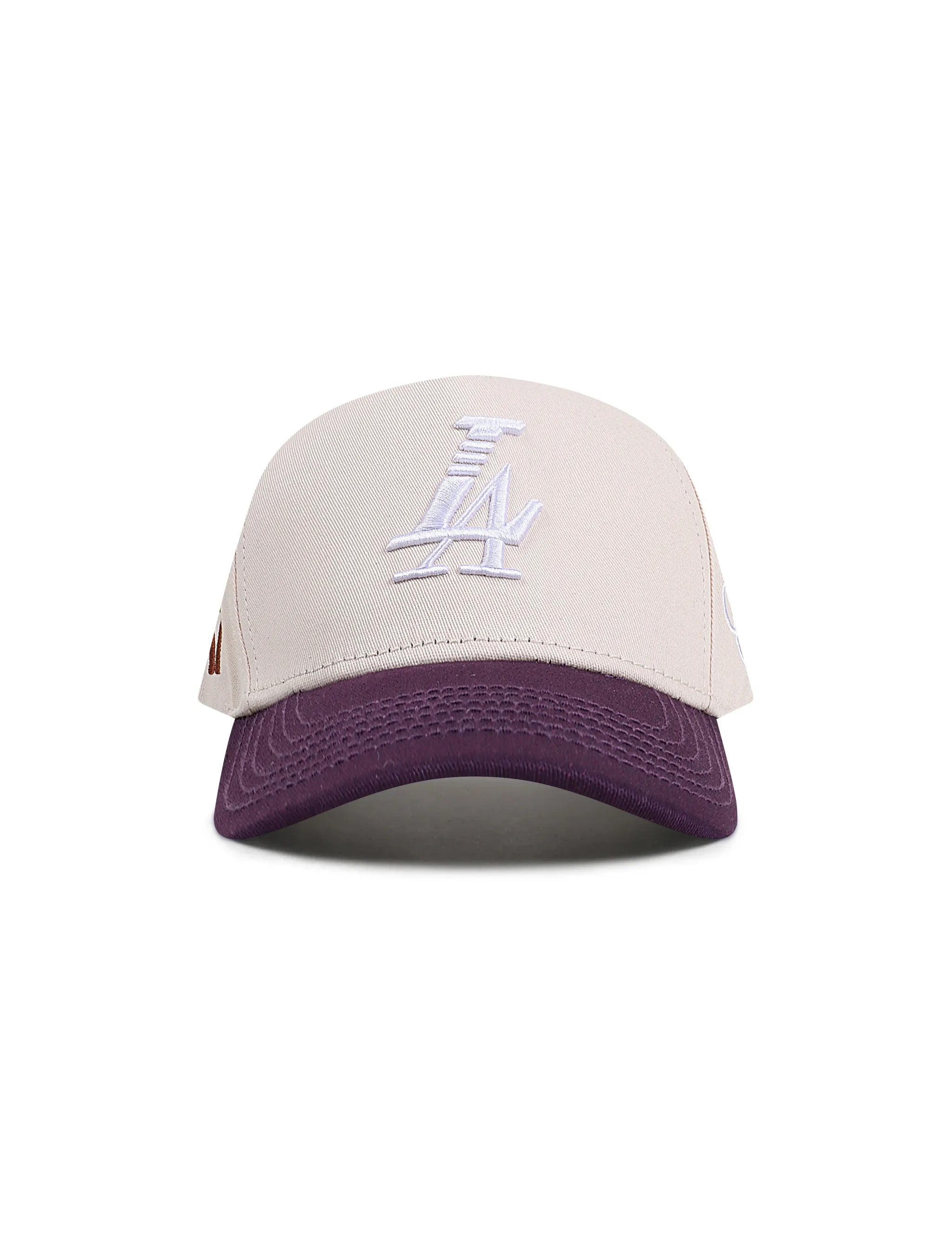 Reference Mens Paradise LA Hat - Cream/Purple