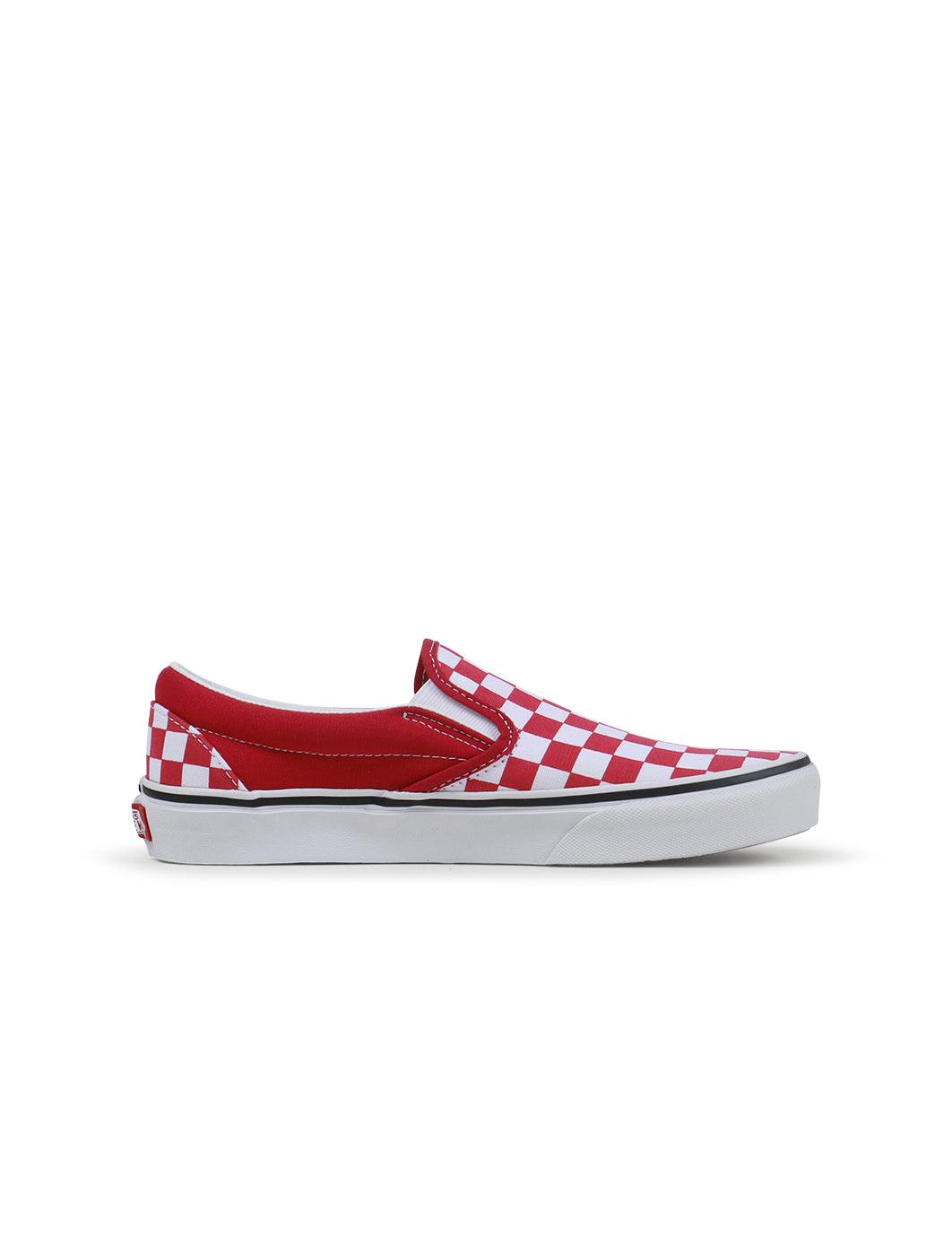 Vans Big Kids Classic Slip On - Checkerboard Red