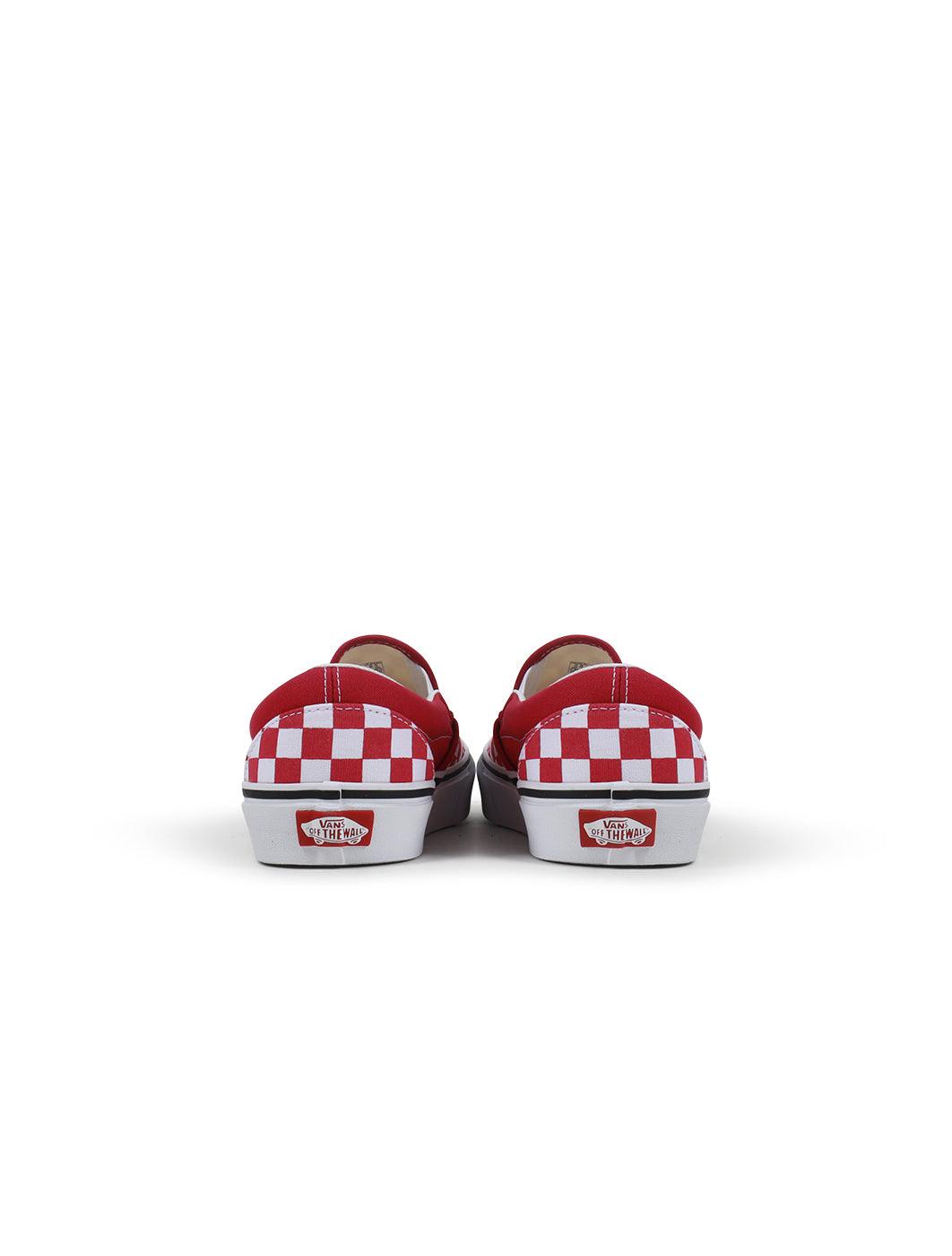 Vans Big Kids Classic Slip On - Checkerboard Red