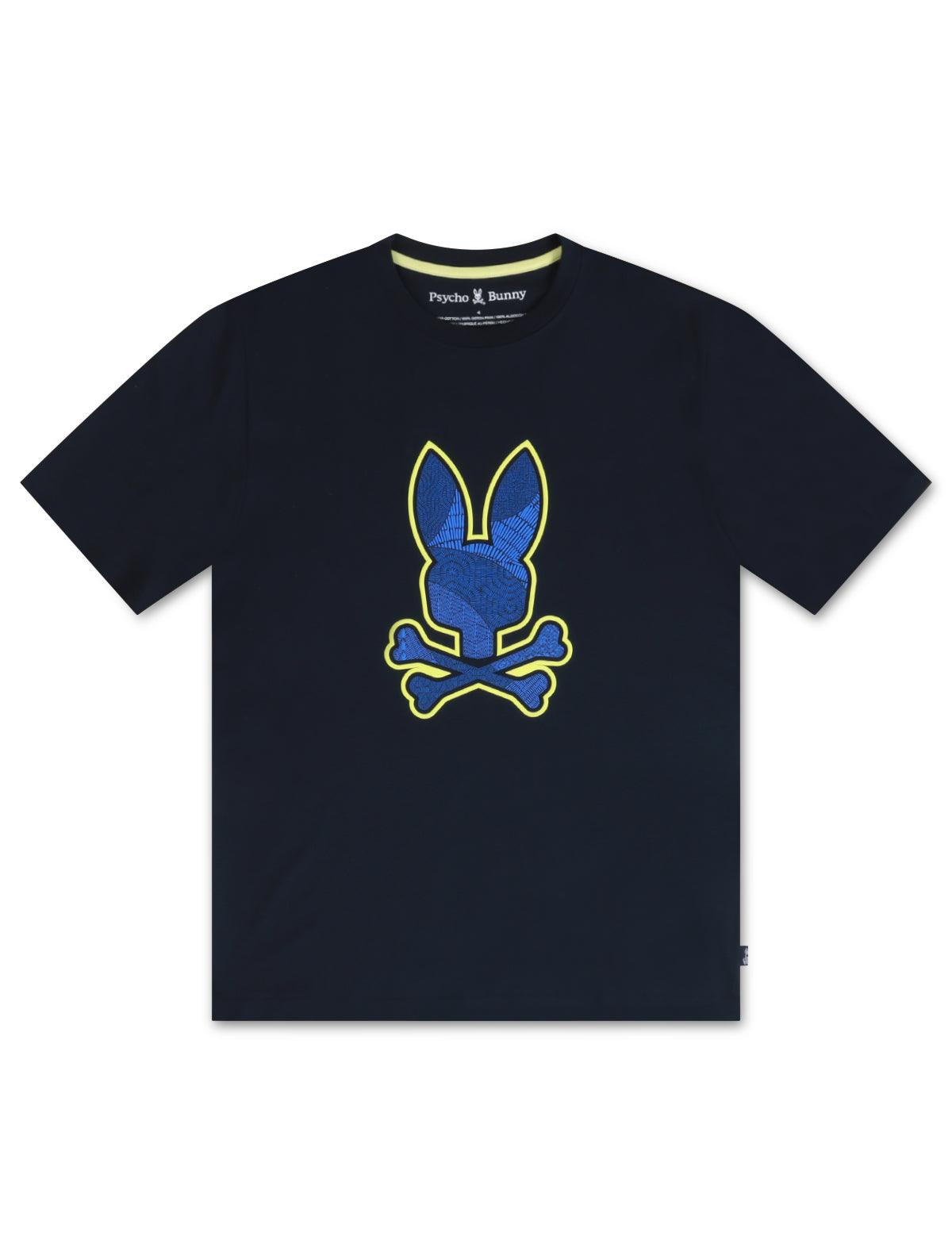 Psycho Bunny Mens Lenox Graphic Tee - Navy