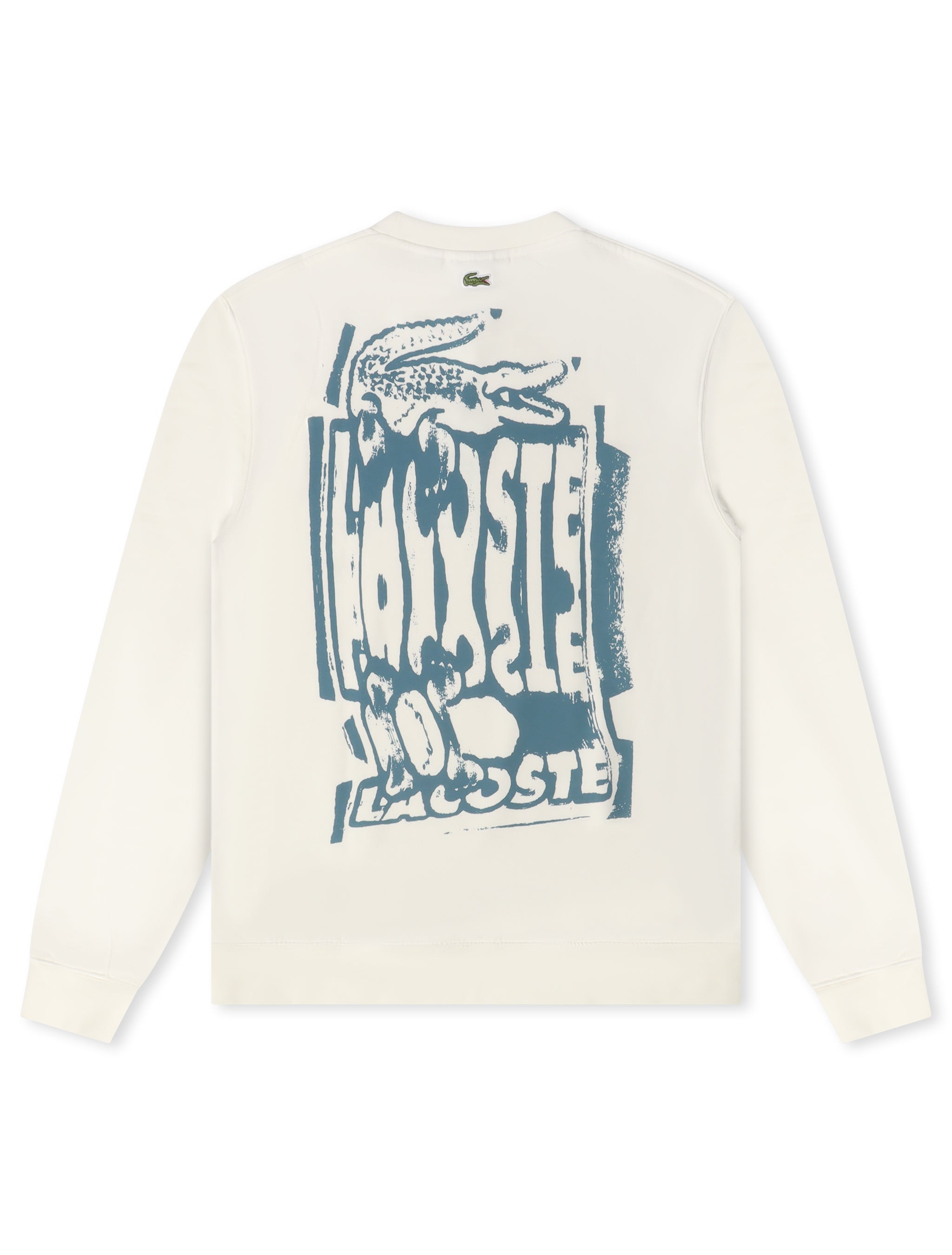 Lacoste Graphic Print Fleece Sweatshirt - Cream