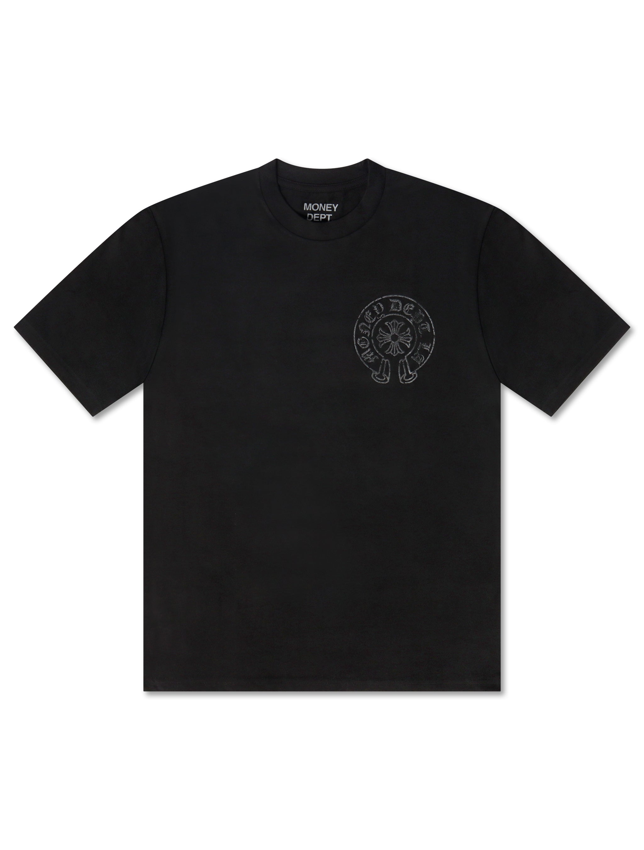 Money Dept. Vintage Old English Tee - Black/Black