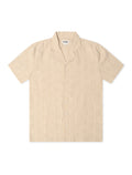 Denim Exchange Crochet Textured Button Up Shirt - Khaki