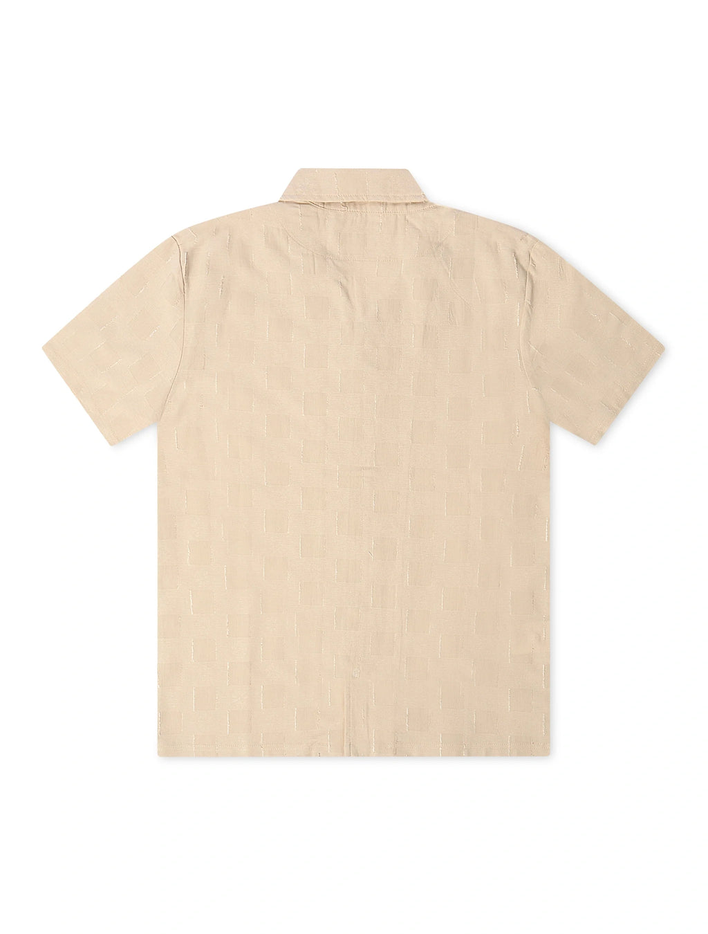 Denim Exchange Crochet Textured Button Up Shirt - Khaki