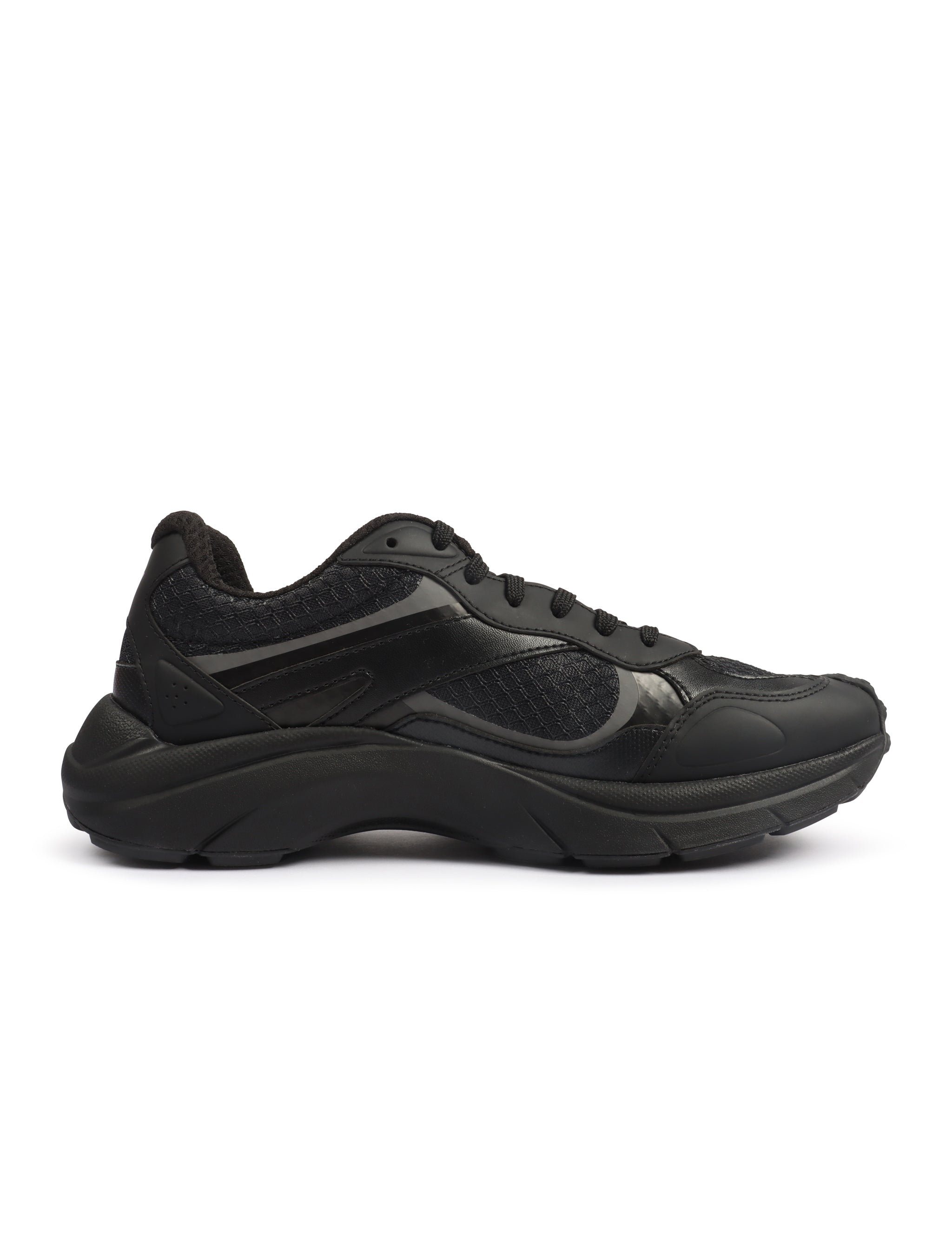 Hugo Boss Mens Trainers Leather Mesh - Black