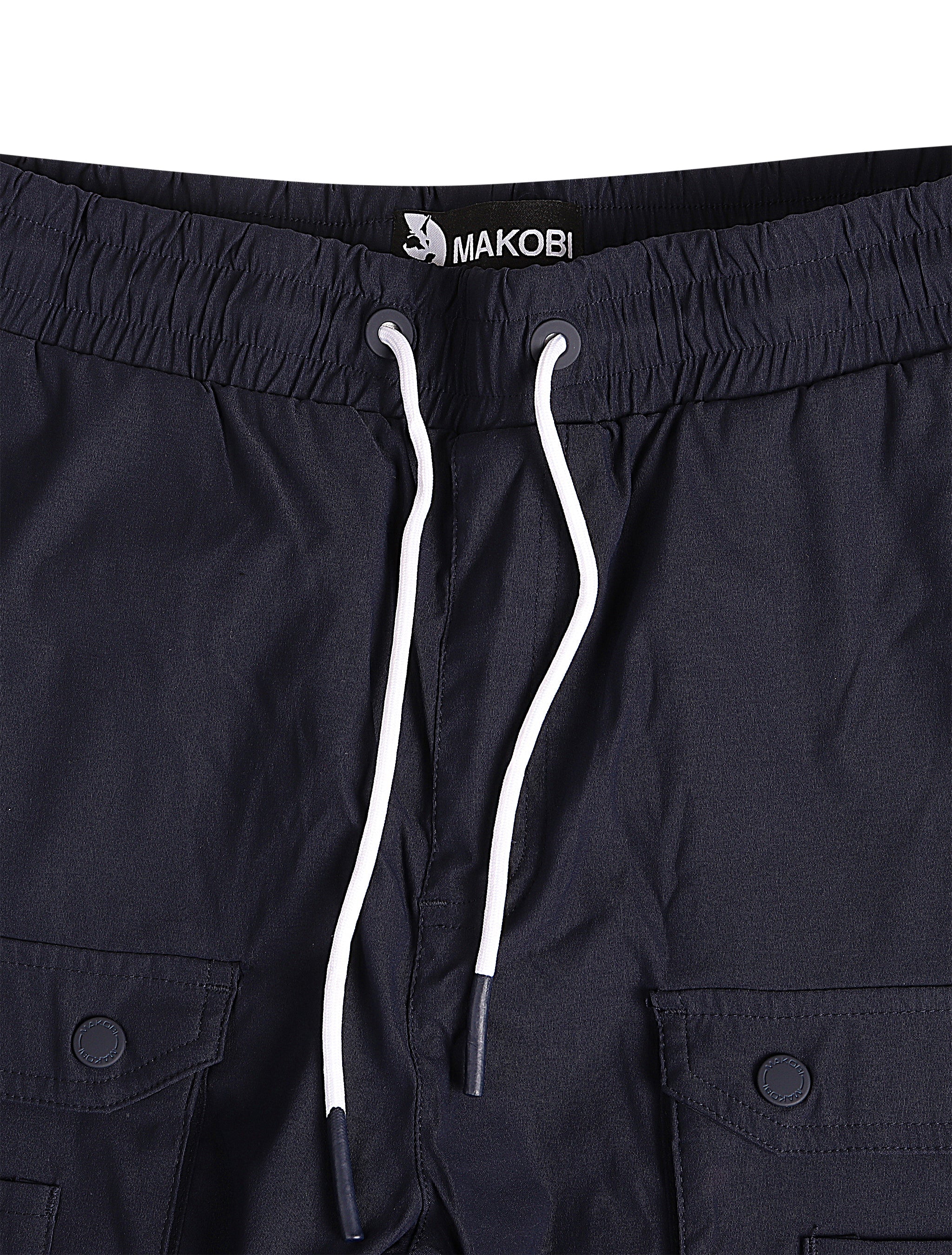 Makobi Colton Nylon Cargo Pants - Navy