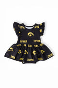 Iowa Black Tigerhawk Flutter Twirl Bodysuit