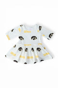 Iowa White Tigerhawk 3/4 Sleeve Twirl Bodysuit