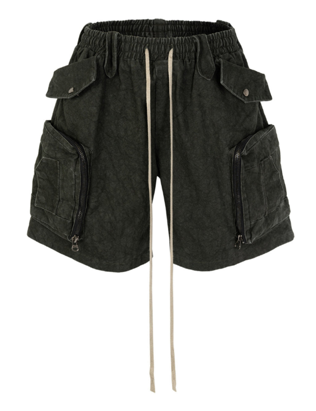 DRAWSTRING JUMBO POCKET CARGO SHORTS