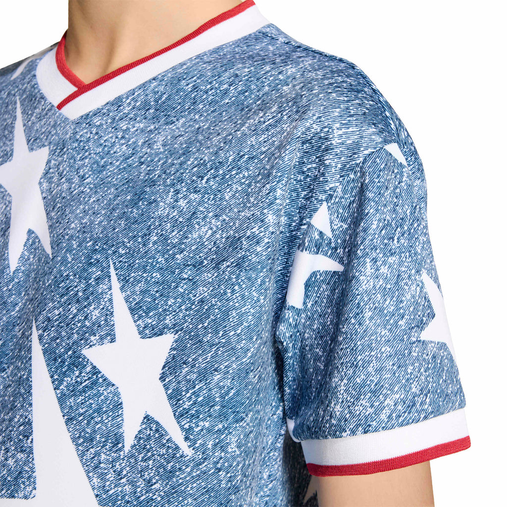 Adidas Kids Denim Graphic Jersey - Blue