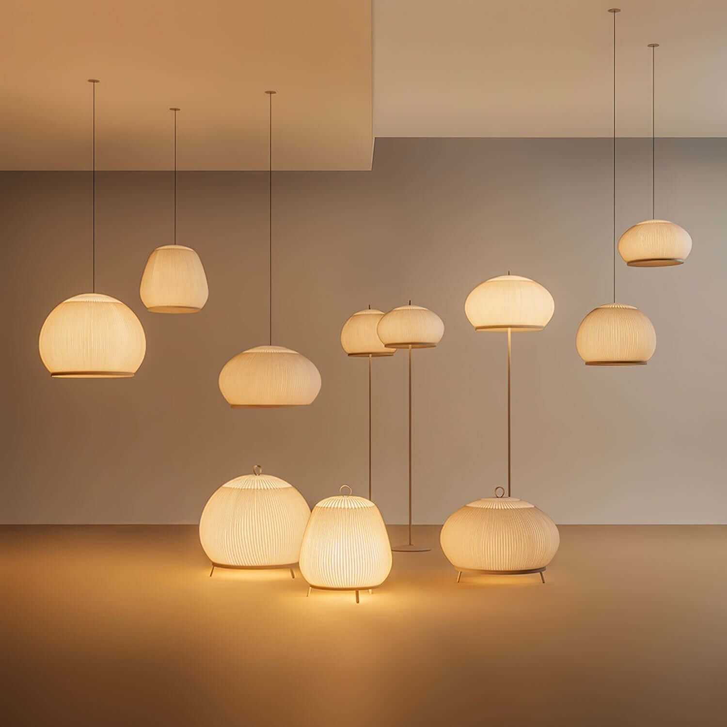 Knit Lantern Floor Lamp