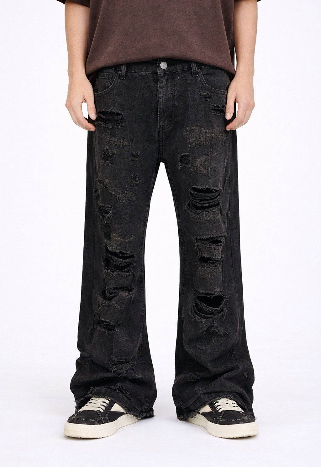 DARK DESTROYED DENIM