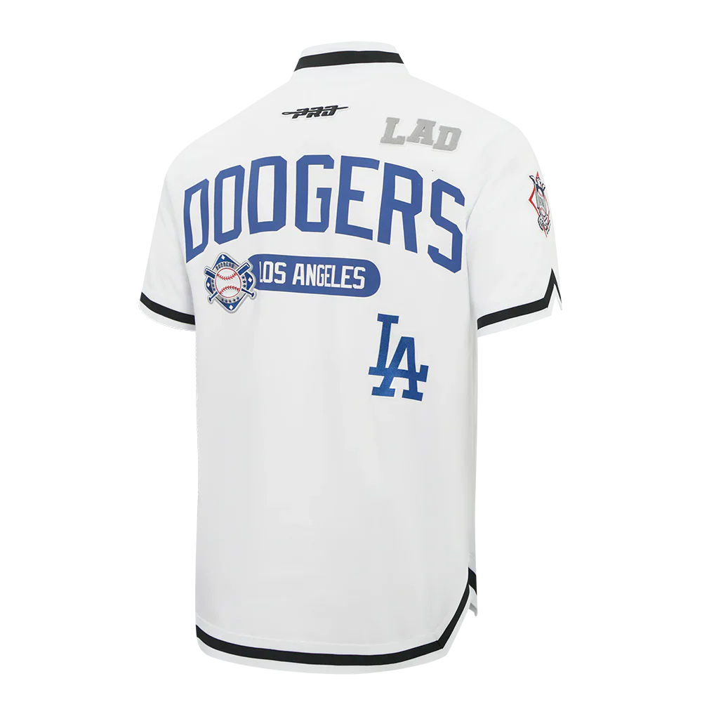 Pro Standard Los Angeles Dodgers Letterman Button Down - White