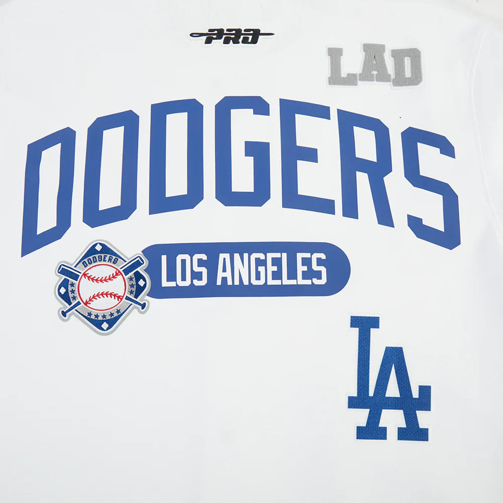 Pro Standard Los Angeles Dodgers Letterman Button Down - White