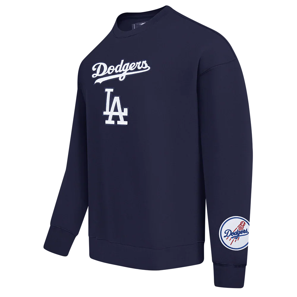 Pro Standard LA Dodgers Wingspan Drop Shoulder Crewneck - Midnight Navy