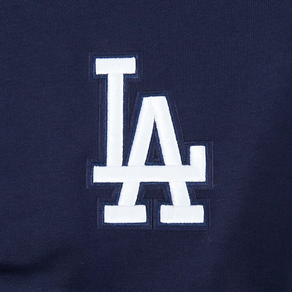 Pro Standard Womens LA Dodgers Cropped Wingspan Crewneck - Midnight Navy