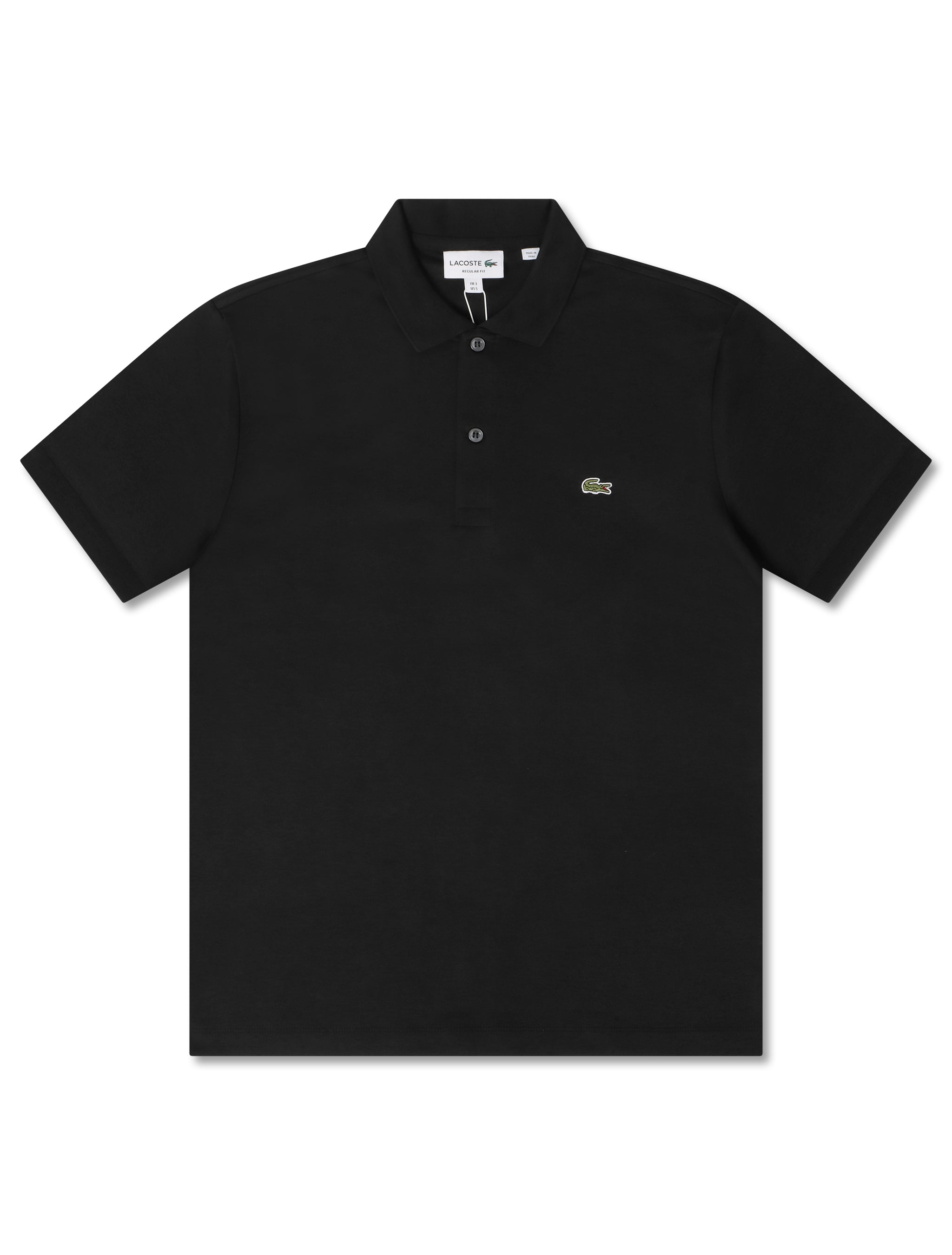 Lacoste Regular Fit Paris Soft Pima Polo - Black