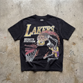 Basketball Black Tee Streetwear Graphic Shirt Cotton 220GSM Y2K Unisex Lakers Kobe