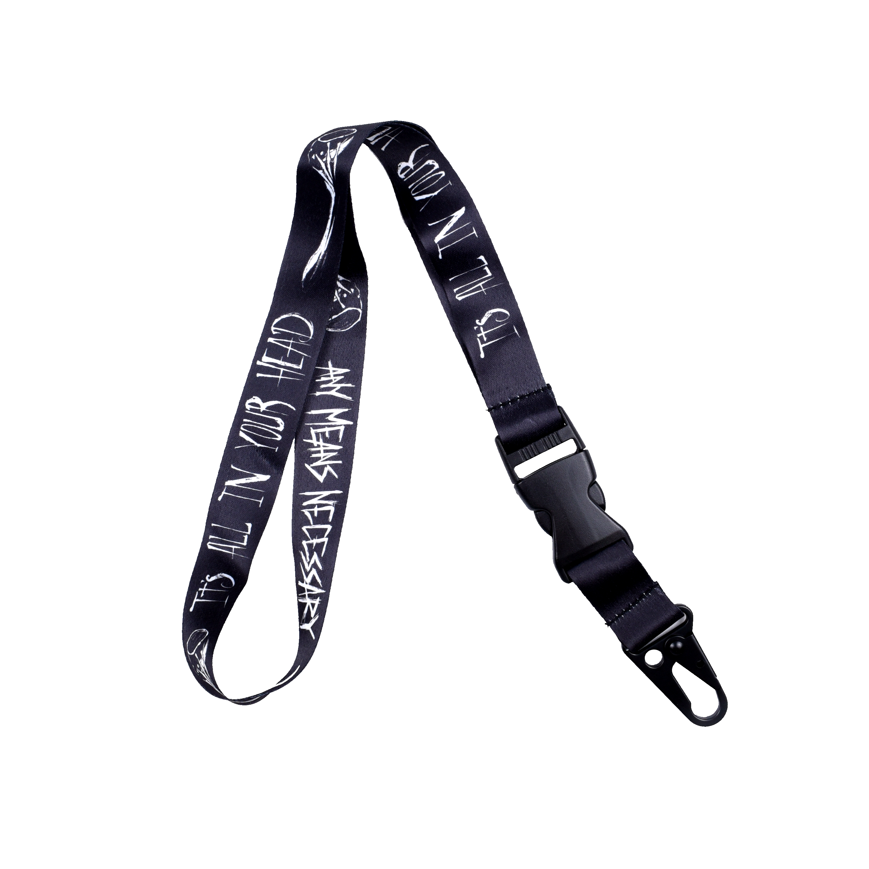 It's All In Your Head Lanyard Black