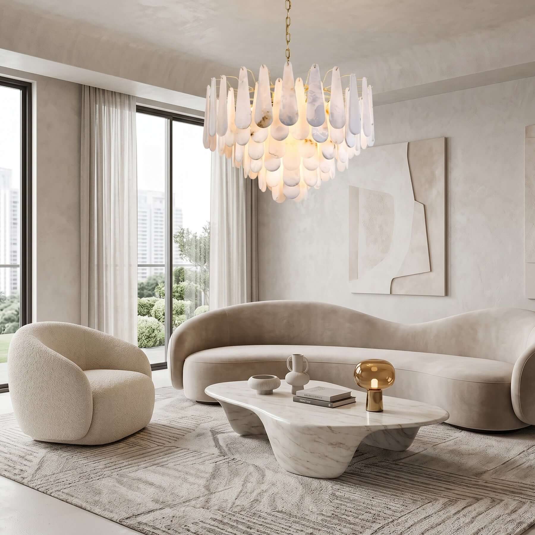 Leon Alabaster Chandelier