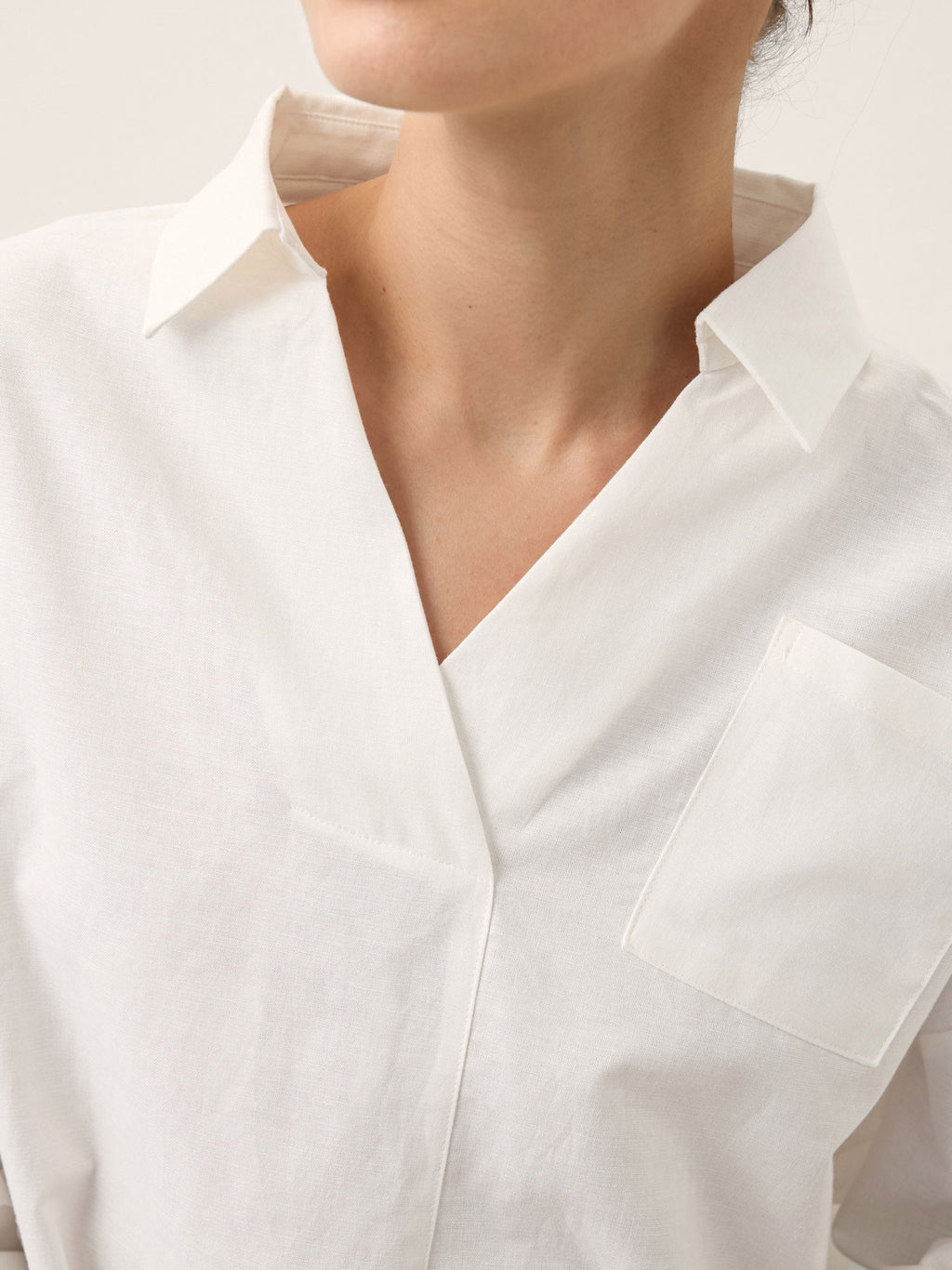 Linen Oversized Fit Pocket Shirt ELOWEN