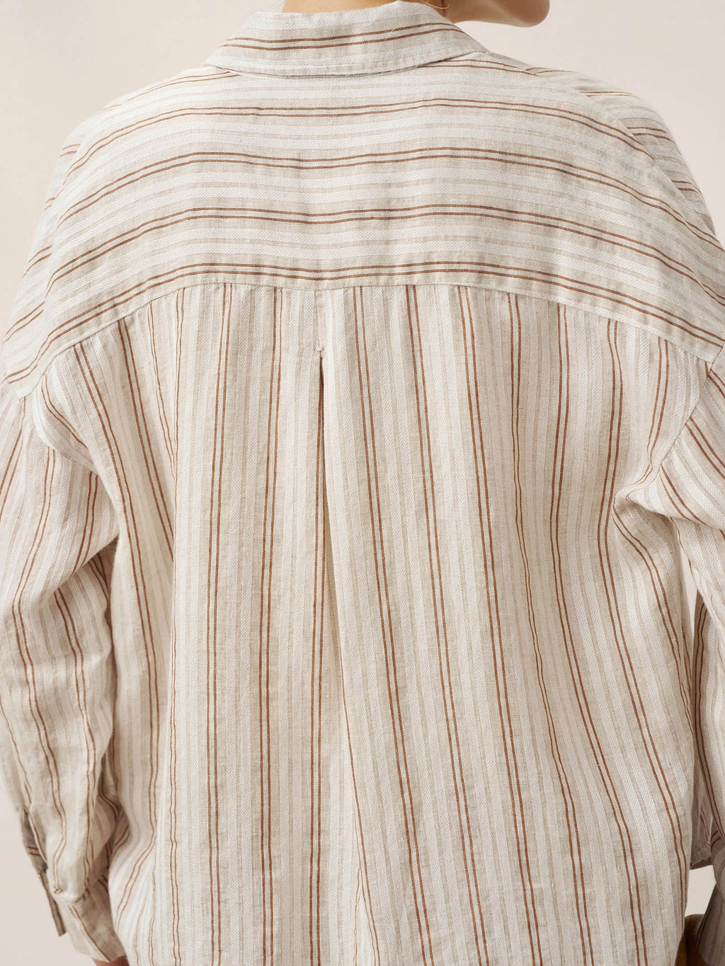 Linen Striped Drop Shoulder Shirt KENNEDY