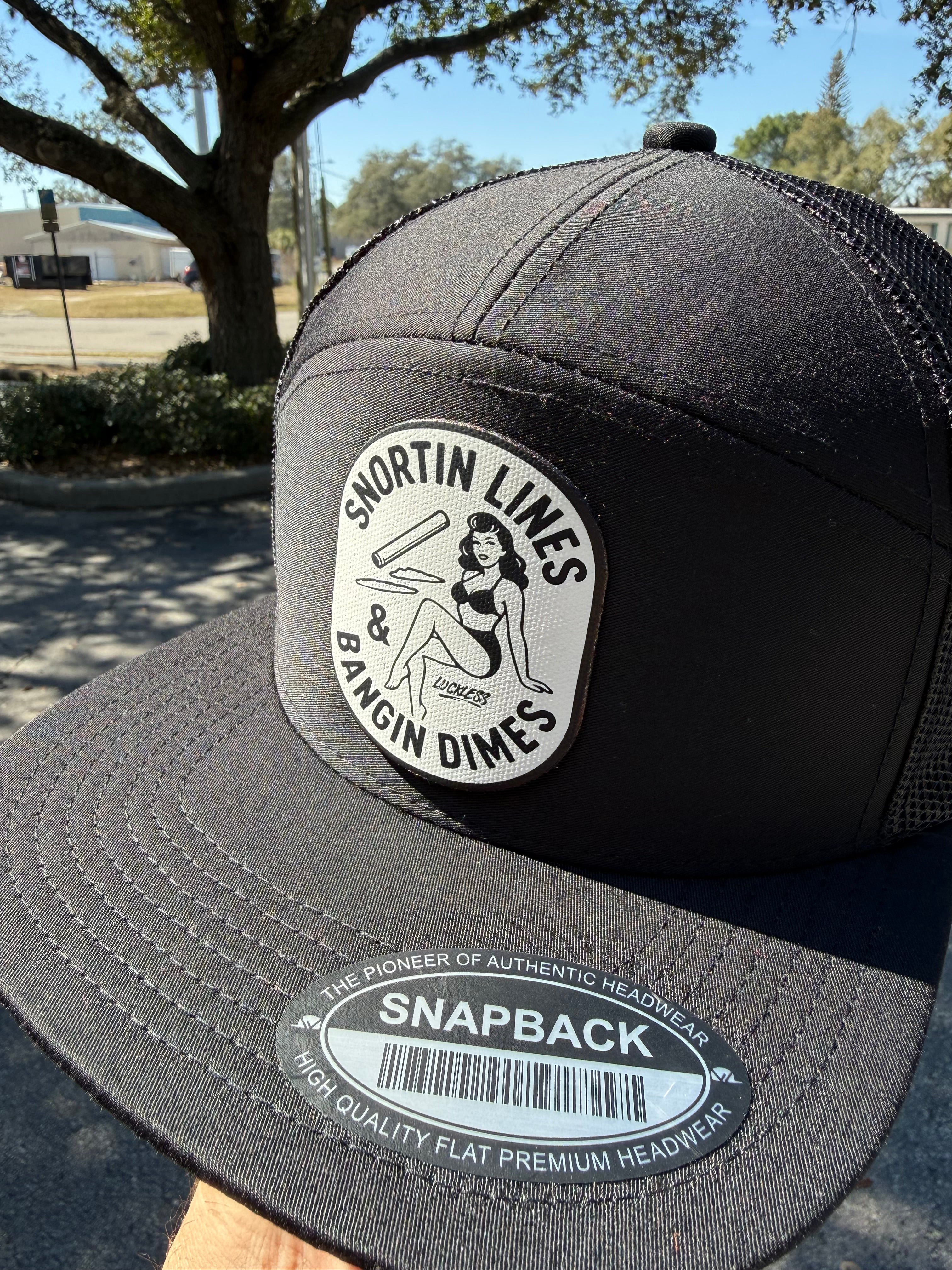 Lines and Dimes Canvas Patch Trucker
