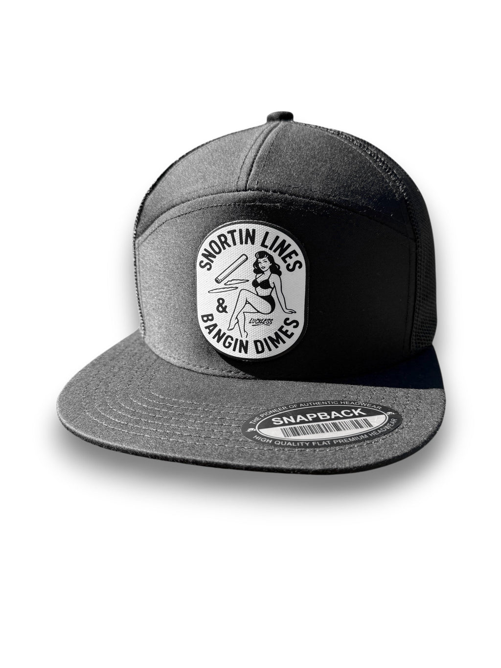 Lines and Dimes Canvas Patch Trucker