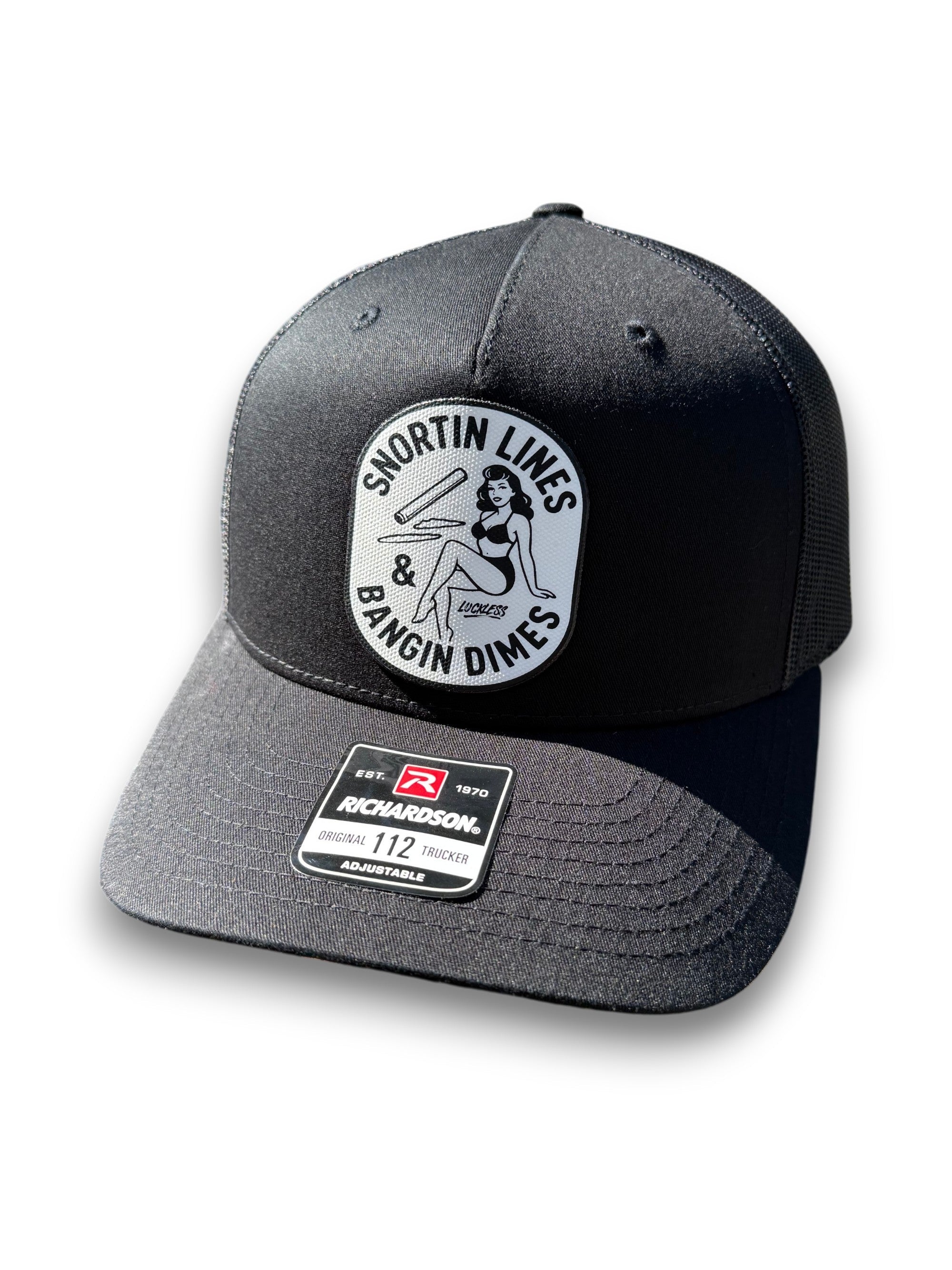 Lines and Dimes Canvas Patch Trucker