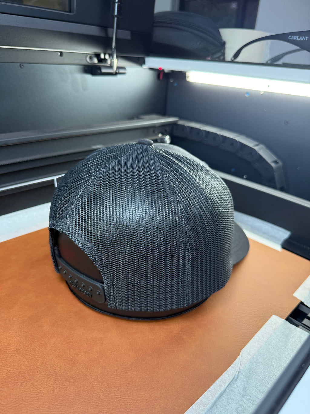 Lines and Dimes | Rawhide Leather Patch Hat Black