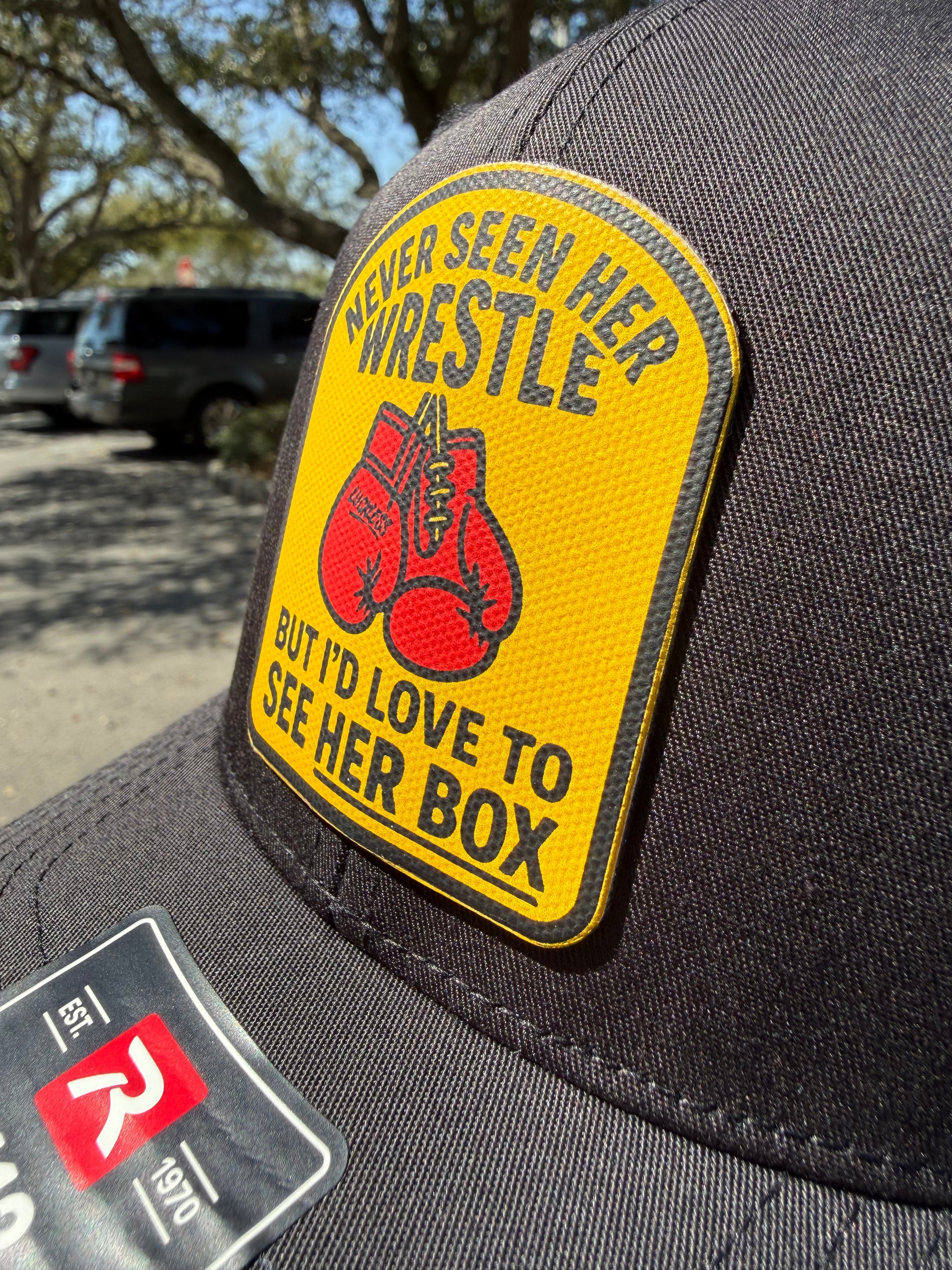 Love To See Her Box Canvas Patch Trucker