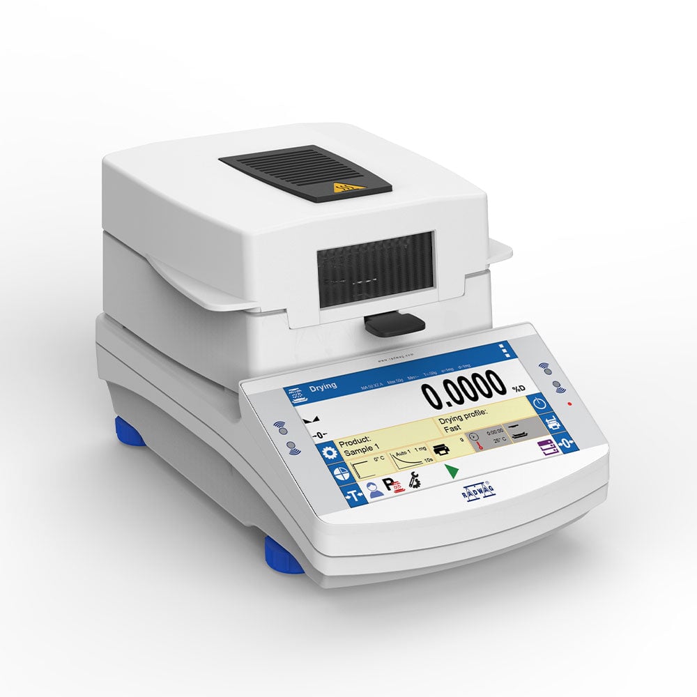 Radwag MA 110.X7.A.WH Halogen Moistur e Analyzer with Automatic Chamber, 110 g x 0.001 g, 0.001 %
