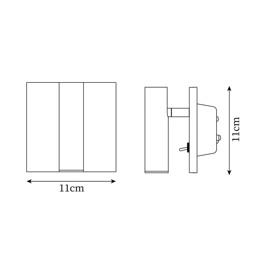 Micro Square Switched Sconce