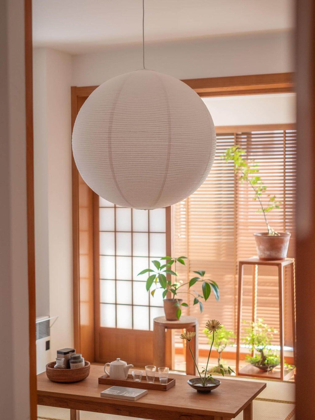 Rice Paper Round A Pendant Light