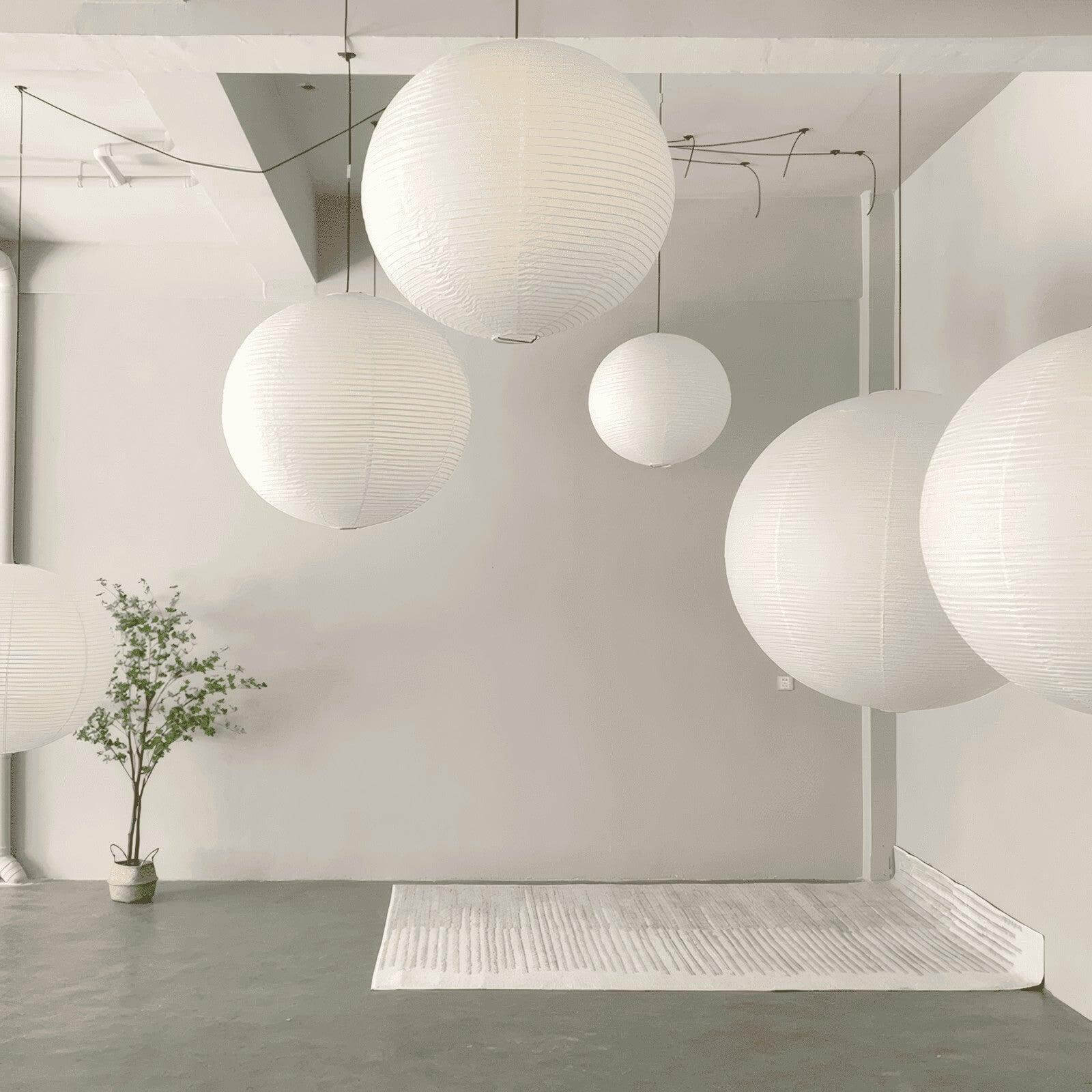Rice Paper Round A Pendant Light